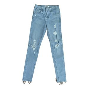 Levi High Rise Distressed Skinny Jeans